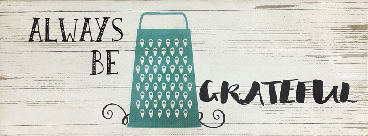 20"x55" Oversized Cushioned Anti-Fatigue Kitchen Runner Mat (Always Be Grateful)